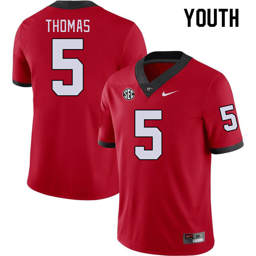 Youth #5 Rara Thomas Georgia Bulldogs College Football Jerseys Stitched-Red